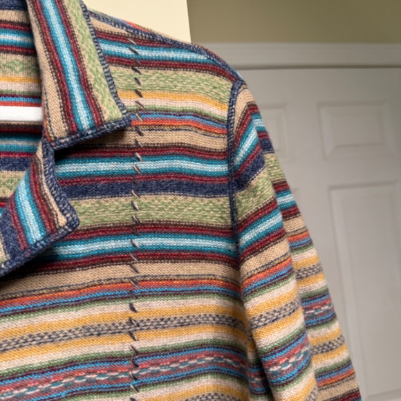 Sigrid Olsen, Small, Multi Warm Colors, Wool Knit Jacket - Picture 5 of 11